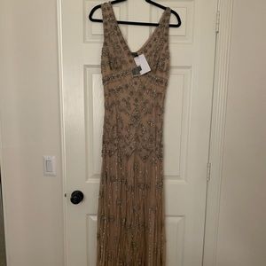 Beaded and sequin evening dress